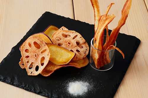 自家製野菜チップス